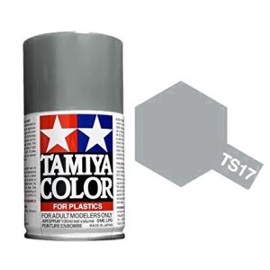 Spray gloss aluminum, aluminio brillante, 85017. Bote 100 ml. Marca Tamiya. Ref: TS-17.
