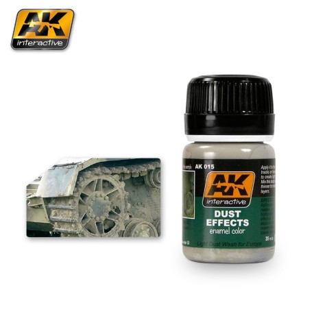 Efecto de polvo. Bote de 35 ml. Marca AK Interactive. Ref: AK015.
