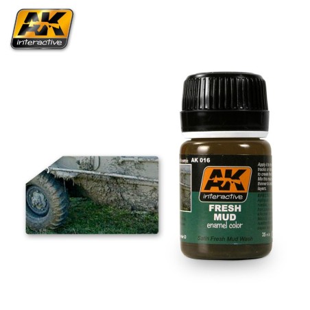 Efecto de barro fresco. Bote de 35 ml. Marca AK Interactive. Ref: AK016.