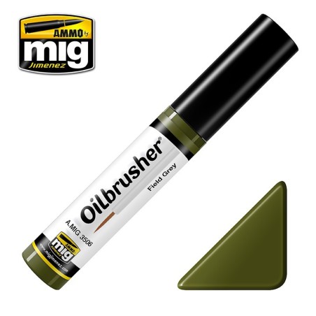 Oilbrusher: Oleo verde campo, field green. Marca Ammo of Mig Jimenez. Ref: AMIG3506.