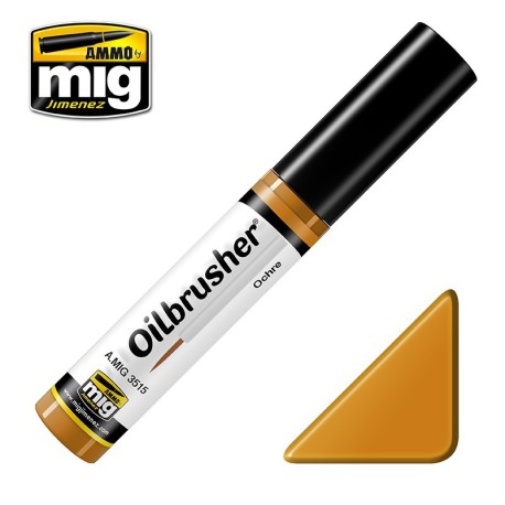 Oilbrusher: Oleo ocre, ochre. Marca Ammo of Mig Jimenez. Ref: AMIG3515.