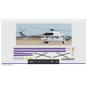 Calcas del helicóptero Superpuma Eurocopter 402-23, Fuerza Aérea Española. Escala 1:72. Marca Trenmilitaria. Ref: 000_0010.