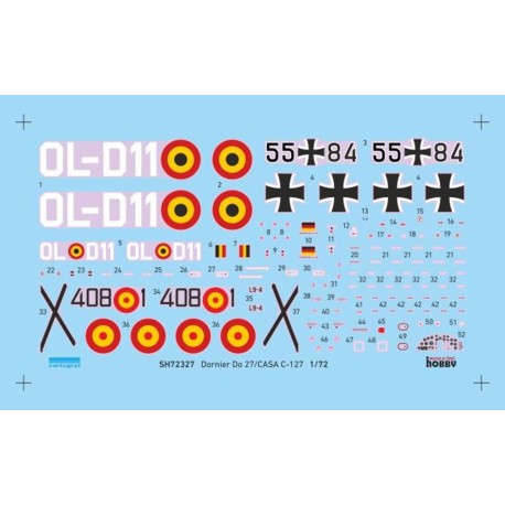 Dornier Do 27 "German, Spanish and Belgian Service".  Escala 1:72. Marca Special Hobby. Ref: 72327.