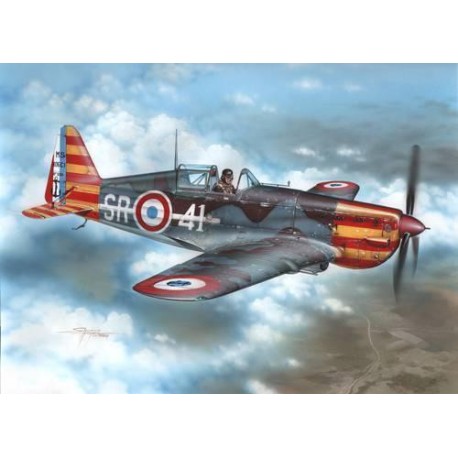 Morane-Saulnier MS-406C.1 " red & yellow stripes". Escala 1:72. Marca Special Hobby. Ref: A114.