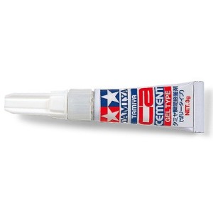 Cement gel type, Adhesivo para fotograbado y plástico. Bote de 3g. Marca Tamiya. Ref: 87091.