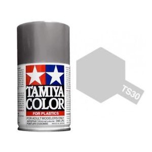 Spray silver leaf,  (85030). Bote 100 ml. Marca Tamiya. Ref: TS-30.
