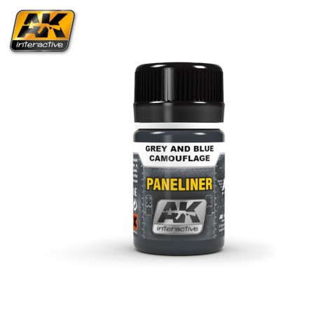 Paneliner para camuflaje gris y azul. Bote de 35 ml. Marca AK Interactive. Ref: AK2072.