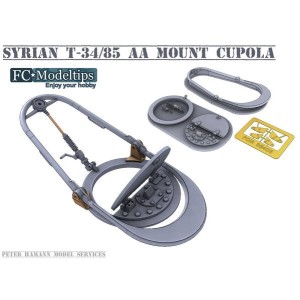 Montaje antiaereo para cúpula de T-34/85. Escala 1:35. Marca FCmodeltrend. Ref: 35402.