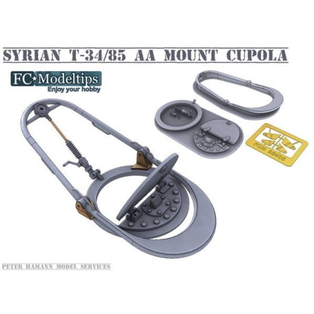 Montaje antiaereo para cúpula de T-34/85. Escala 1:35. Marca FCmodeltrend. Ref: 35402.