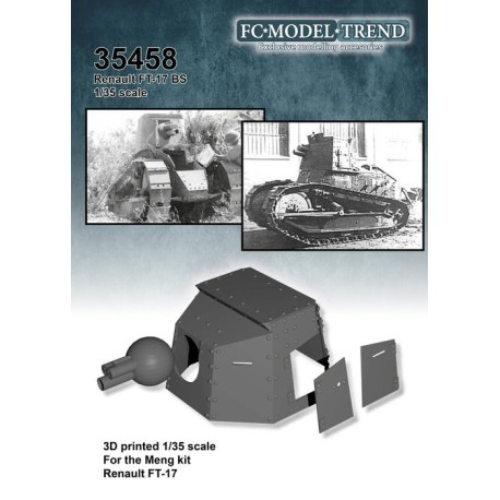 Renault FT-17 BS. Escala 1:35. Marca FCmodeltrend. Ref: 35458.