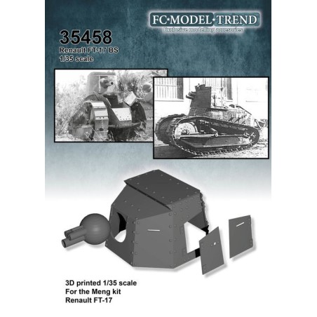 Renault FT-17 BS. Escala 1:35. Marca FCmodeltrend. Ref: 35458.