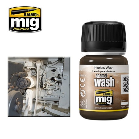 Lavado para interiores. Bote de 35 ml. Marca Ammo of Mig Jmenez. Ref: AMIG1003.