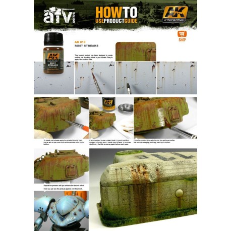 Weathering Rust Streaks. Bote de 35 ml. Marca AK Interactive. Ref: AK013.