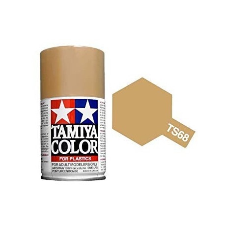 Spray Madera clara, wooden deck tan (85068). Bote 100 ml. Marca Tamiya. Ref: TS-68.