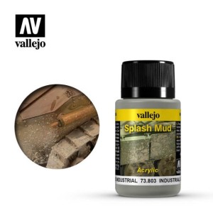 Weathering effects, Splash Mud (Barro industrial). Bote de 40 ml. Marca Vallejo. Ref: 73.803.