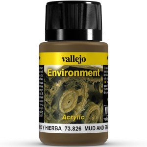 Weathering effects, Environment mud and grass ( barro y hierba ). Bote de 40 ml. Marca Vallejo. Ref: 73.826. 2
