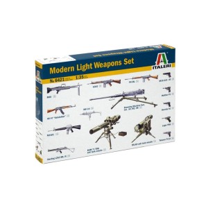 Set Modern light Weapon,  Armamento ligero de Wapon moderno. Escala 1:35. Marca Italeri. Ref: 6421.