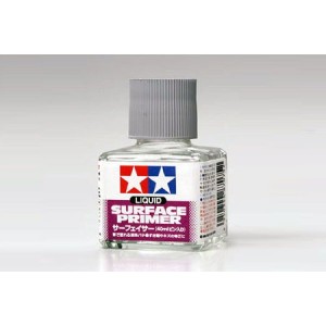 Liquid Surface Primer gris. Bote 40 ml. Marca Tamiya. Ref: 87075.