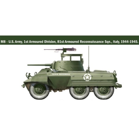 Tanque U.S. M8 / M20. Escala 1:56. Marca Italeri. Ref: 15759.