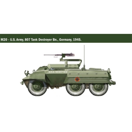 Tanque U.S. M8 / M20. Escala 1:56. Marca Italeri. Ref: 15759.