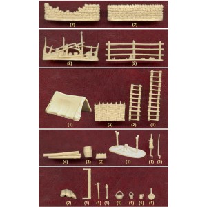 Set de figuras, accesorios campo de batalla. Escala 1:72. Marca Imex. Ref: IM519. 2