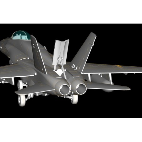 McDonnell Douglas F/A-18A Hornet. Contiene calcas españolas. Escala 1:72. Marca Hobby boss. Ref: 80268E.
