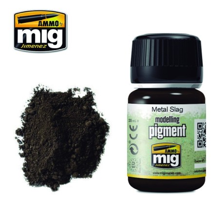 Pigmento Escoria metalica. Marca Ammo by Mig Jimenez. Referencia: AMIG3020.