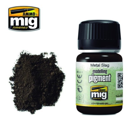 Pigmento Escoria metalica. Marca Ammo by Mig Jimenez. Referencia: AMIG3020.