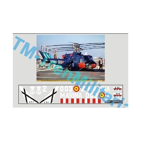 Calcas del helicóptero AB-204, azul 3ª escuadrilla armada. Escala 1:48. Marca Trenmilitaria. Ref: 000_4804.