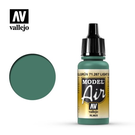 Acrilico Model Air RLM25 Hellgrün, verde claro RLM25. Bote 17 ml. Marca Vallejo. Ref: 71.267.