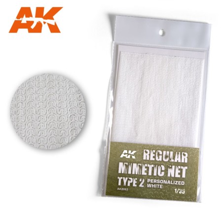 Lona de camuflaje mimetic net type 2 personalized white. Escala 1:35. Marca AK Interactive. Ref: AK8063.