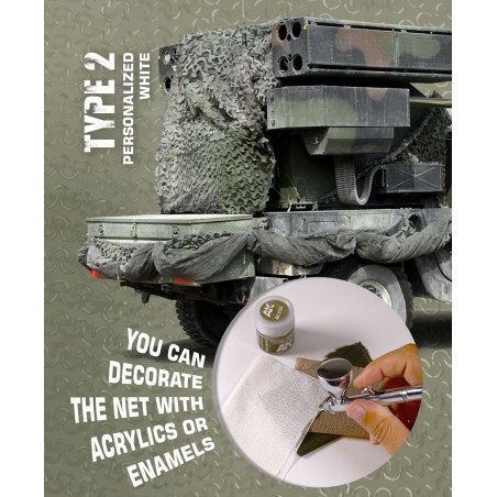 Lona de camuflaje mimetic net type 2 personalized white. Escala 1:35. Marca AK Interactive. Ref: AK8063.