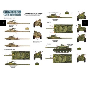 Calcas  AMX-30 in Spain. Escala 1:72. Marca Fcmodeltips. Ref: 72202. 2