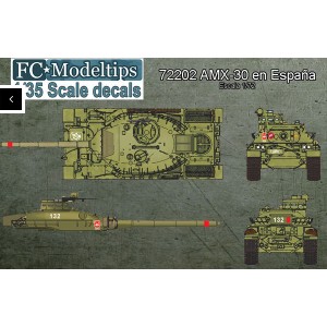 Calcas  AMX-30 in Spain. Escala 1:72. Marca Fcmodeltips. Ref: 72202.