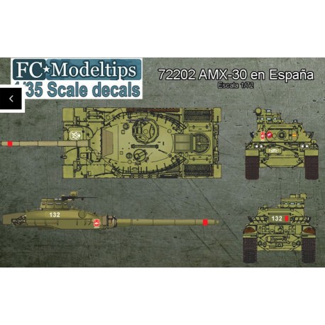 Calcas  AMX-30 in Spain. Escala 1:72. Marca Fcmodeltips. Ref: 72202.