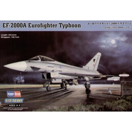 Eurofighter Typhoon Ef-2000A.  Calcas españolas. Escala 1:72. Marca Hobby boss. Ref: 80264E.