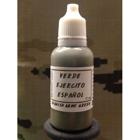 Acrilico Verde Kakhi, Ejército Español. Bote 17 ml. Marca BMR. Ref: ETK.