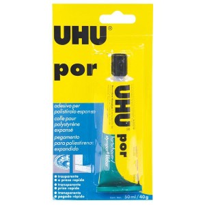 UHU-POR Pegamento para porespan. Tubo 40 gr. Marca Uhu. Ref: D5902.