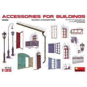 Accesorios para edificios. Escala 1:35. Marca Miniart. Ref: 35585.