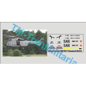 Calcas del helicóptero Eurocopter AS332 "803-11", superpuma. Gris SAR. Escala 1:72. Marca Trenmilitaria. Ref: 000_4875.