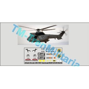 Calcas del helicóptero Eurocopter AS332 "803-12", superpuma. Gris HELISAF. Escala 1:72. Marca Trenmilitaria. Ref: 000_4876.