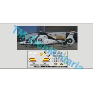 Calcas del helicóptero Eurocopter AS365N3 "09-403", Dauphin. Guardia civil. Escala 1:72. Marca Trenmilitaria. Ref: 000_4874.