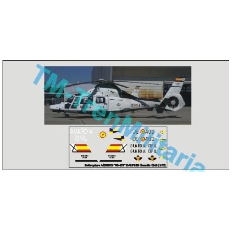 Calcas del helicóptero Eurocopter AS365N3 "09-403", Dauphin. Guardia civil. Escala 1:72. Marca Trenmilitaria. Ref: 000_4874.