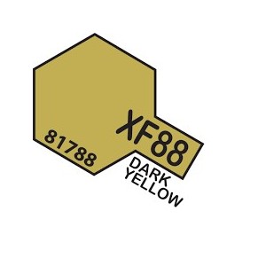 Flat Dark yellow 2, amarillo oscuro 2 Mate (81788). Bote 10 ml. Marca Tamiya. Ref: XF-88.