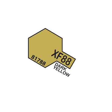 Flat Dark yellow 2, amarillo oscuro 2 Mate (81788). Bote 10 ml. Marca Tamiya. Ref: XF-88.