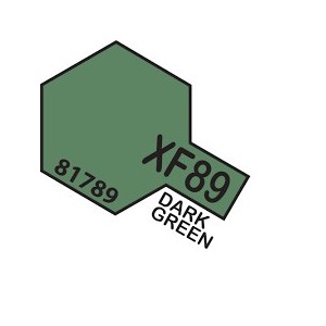 Flat Dark green 2, Verde oscuro Mate (81789). Bote 10 ml. Marca Tamiya. Ref: XF-89.