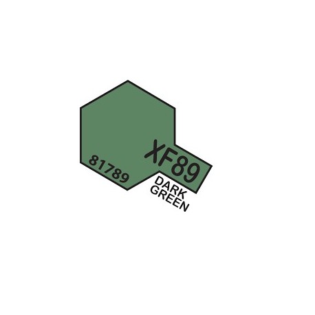 Flat Dark green 2, Verde oscuro Mate (81789). Bote 10 ml. Marca Tamiya. Ref: XF-89.