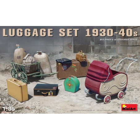 Set Equipaje 1930-40s. Escala 1:35. Marca Miniart. Ref: 35582.
