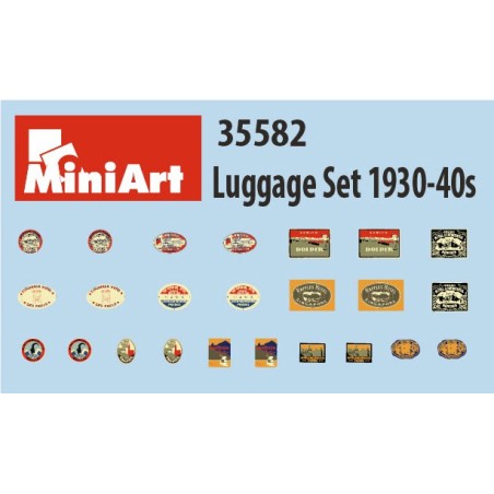 Set Equipaje 1930-40s. Escala 1:35. Marca Miniart. Ref: 35582.
