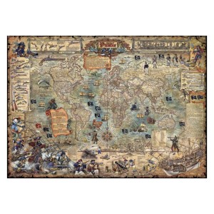 Pirate world. Puzzle horizontal, 2000 pz. Marca Heye. Ref: 29847. 2